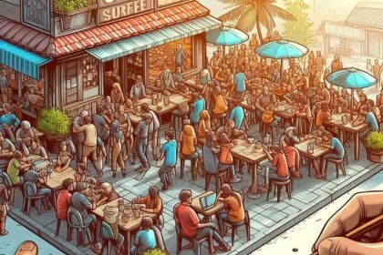 Warung Kopi Komunitas Ramai Pelanggan di Cipondoh